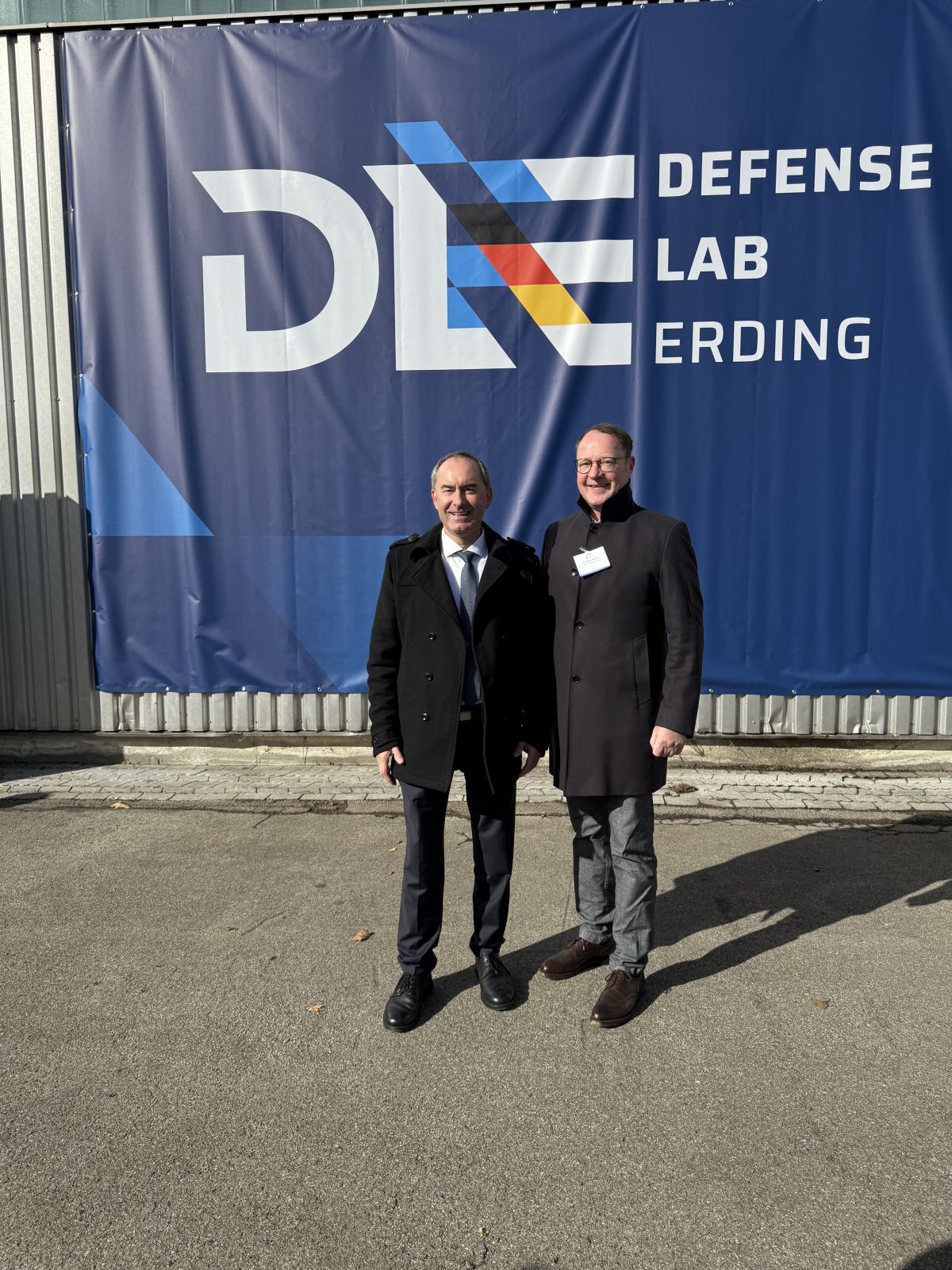 Bavarian Minister of Economic Affairs Hubert Aiwanger and CEO Dr. Klaus Eichhorn at Defence TechDay 2026 in Erding.